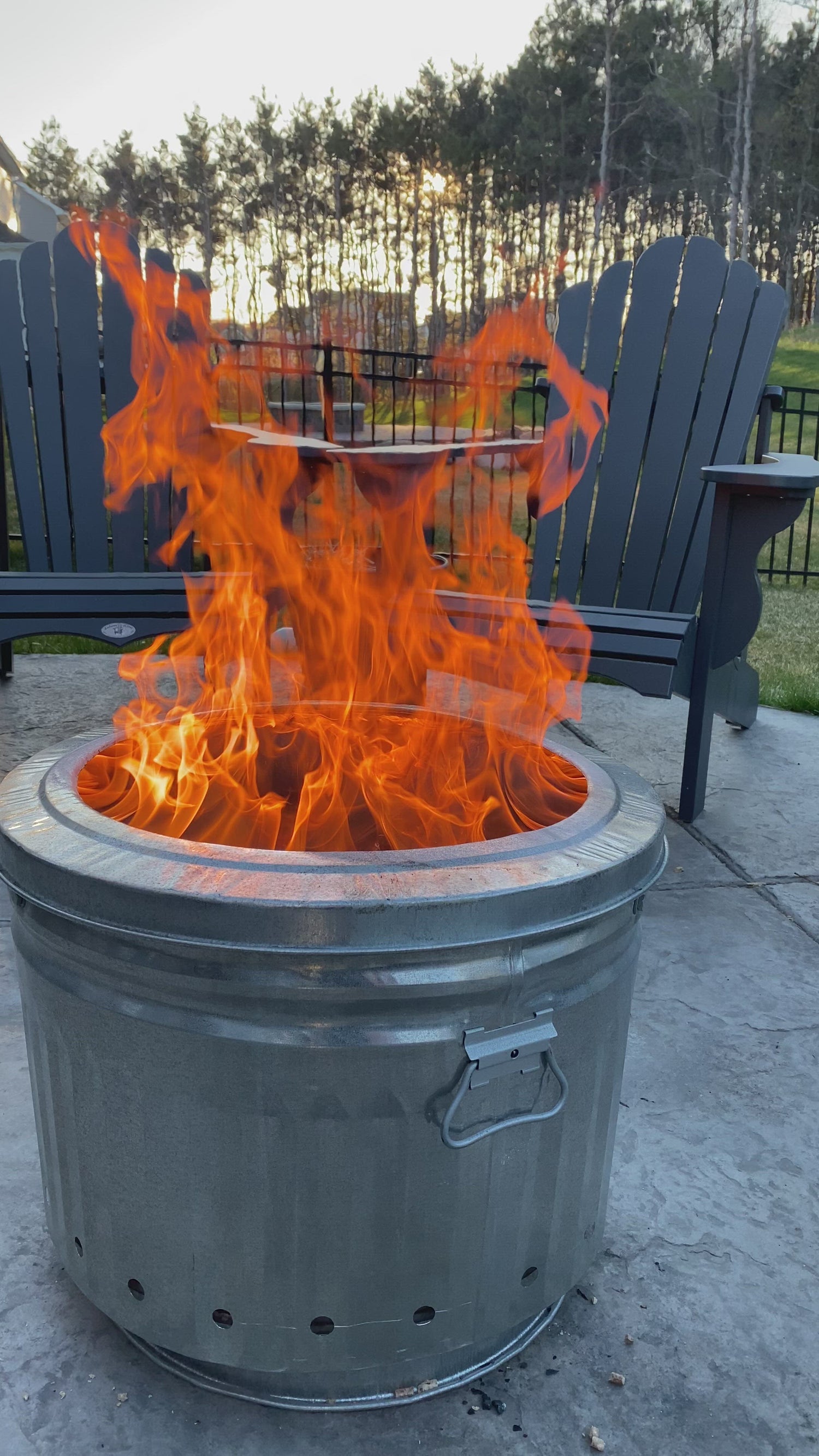 Build your own smokeless fire pit from a metal trash can – Smokeless Fire  Pit